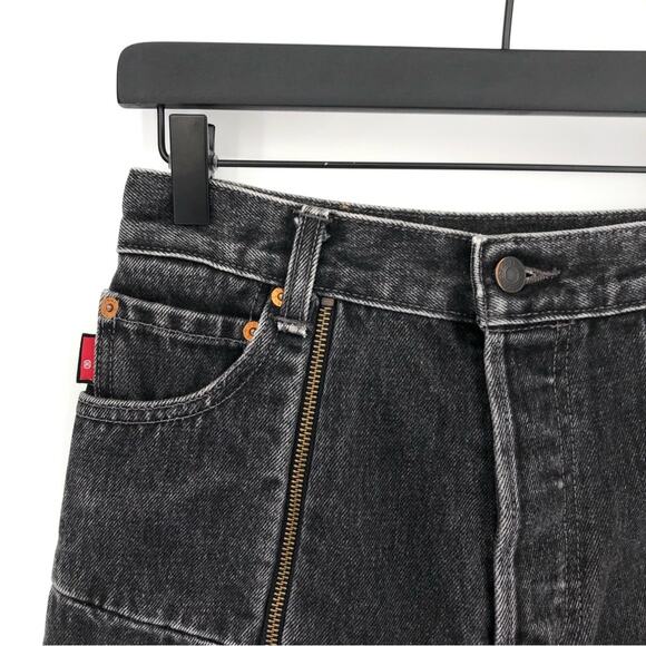VETEMENTS x LEVI'S 2018 Reworked Zip Jeans Washed Black S - Picture 3 of 14